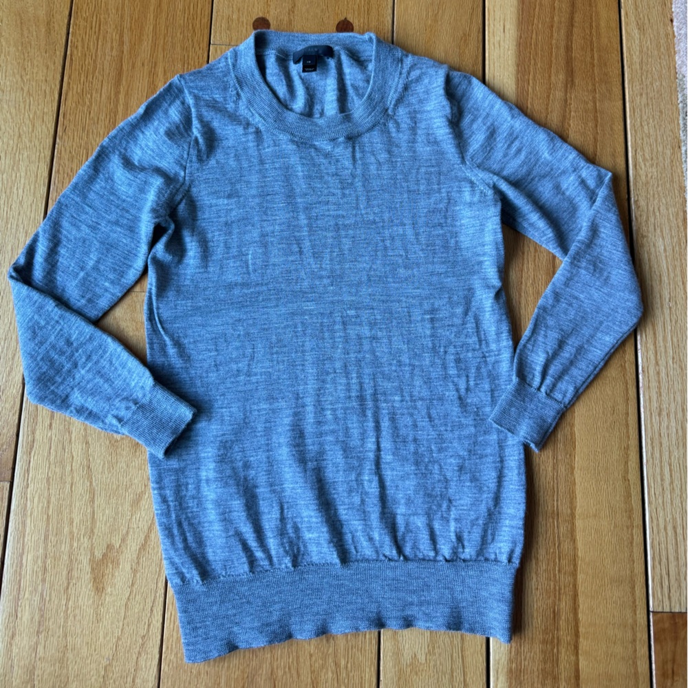 J. Crew Heather Gray Knit Top